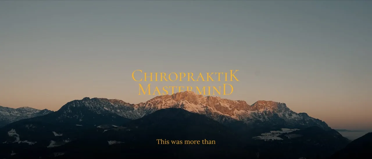 Aftermovie Chiropraktik Mastermind 2026